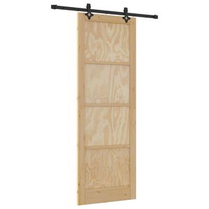 vidaXL Slīdo&scaron;ās durvis ORKDAL Dabiska 83 x 232 cm Priedes masīvkoks