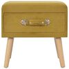 vidaXL naktsskapītis, 40x35x40 cm, sinepju dzeltens samts