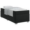 vidaXL Gultas rāmis Melna 90 x 190 cm audums