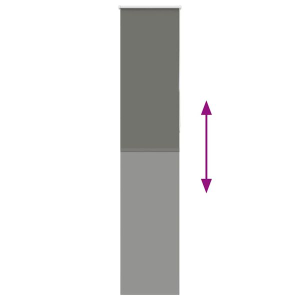 vidaXL Rullo žalūzija Blackout pelēks 50x230 cm Auduma platums 45,7 cm