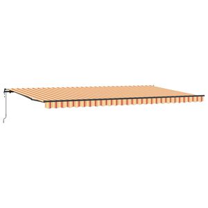 vidaXL Nolokāms markīze Dzeltena un oranža 600 &times; 300 cm