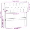 vidaXL Mīkstināts gultas galvgalis Melna 75 cm Ciets priedes koks
