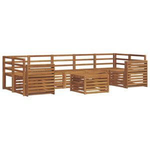 vidaXL Dīvāna komplekti 8 pcs Dabiska Cietā akācijas koks