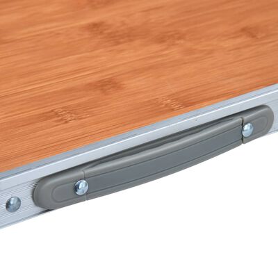 vidaXL saliekams kempinga galds, alumīnijs, 60x45 cm