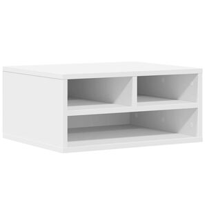 vidaXL printera statīvs, balts, 49x40x22,5 cm, inženierijas koks