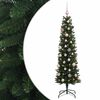 vidaXL Mākslīgā slaida Ziemassvētku egle ar bumbiņām 120 cm 150 LED