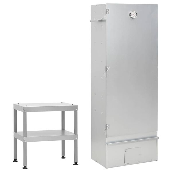 vidaXL kūpinātava ar galdu, cinkots tērauds