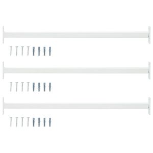 vidaXL Regulējamā loga dro&scaron;ības stiena 3 gab. 710 - 1200 mm Tērauds