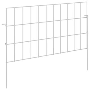 vidaXL Dārza žogs ar mietiņiem 12 gab. 55 x 30 cm Cinkota tērauda