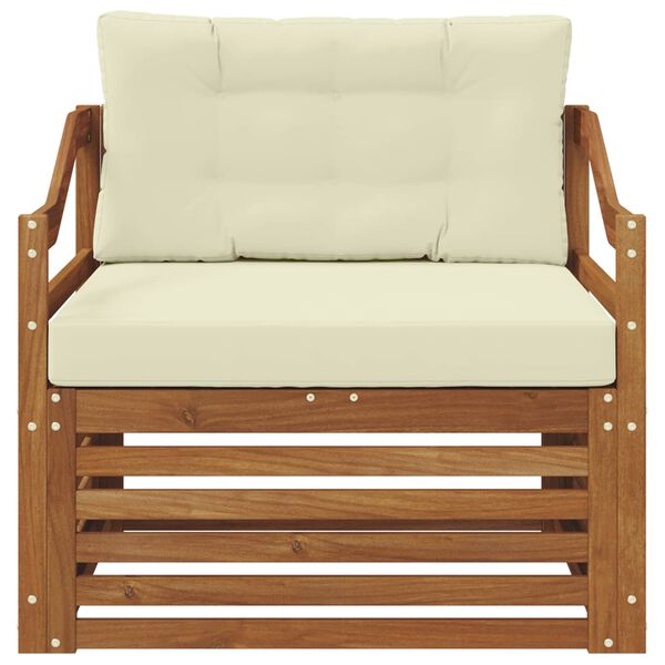 vidaXL Āra dīvānu komplekts Cietā akācijas koks Dabiska