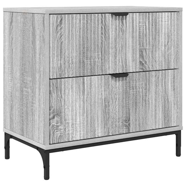 vidaXL Naktsgaldiņ&scaron; Pelēka Sonomas ozola 63.5 x 36 x 61 cm