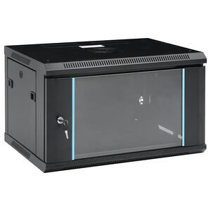 vidaXL Servera skapji ar uzglabā&scaron;anu Black 600 x 450 x 375 mm Tērauds
