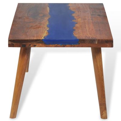 vidaXL kafijas galdiņš, 100x50x40 cm, tīkkoks, sveķu materiāls