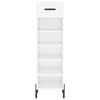 vidaXL apavu skapītis, spīdīgi balts, 30x35x105 cm, inženierijas koks