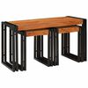 vidaXL Nesting galds 3 gab. Brūns un melns 82 x 40 x 45 cm