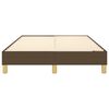 vidaXL gultas rāmis ar atsperēm, tum&scaron;i brūns, 120x200 cm, audums