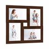 vidaXL kolāžas foto rāmis, 4x(13x18 cm) attēliem, tum&scaron;i brūns MDF