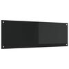 vidaXL Virtuves aizsargpaneļi Melna 120 x 40 cm rūdīts stikls