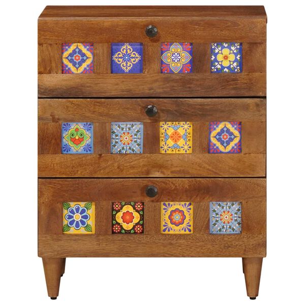 vidaXL Nakts skapītis Brūna 50 x 33 x 62 cm Cieta mango koksne