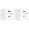 vidaXL Nakts skapītis 2 pcs Spīdīgi balts 43 x 34,5 x 44,5 cm