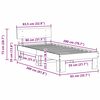 vidaXL Gultas rāmis Balts 80 x 200 cm Ciets priedes koks