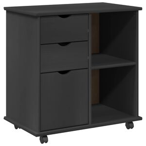 vidaXL Rito&scaron;ais skapis Pelēka 63,5 x 39 x 65,5 cm Cieta priede