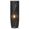 vidaXL stāvlampa, melna, vītols, 84 cm, E27