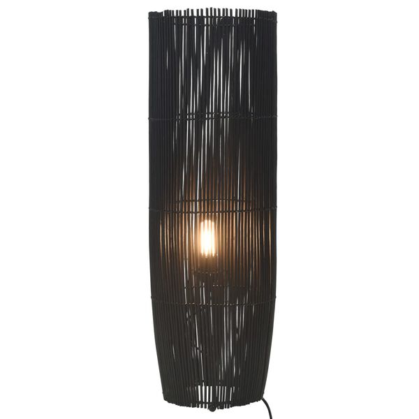 vidaXL stāvlampa, melna, vītols, 84 cm, E27