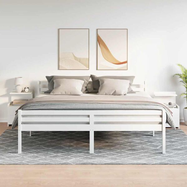 vidaXL naktsskapīši, 2 gab., ar 2 atvilktnēm, balti, 40x36,5x62 cm