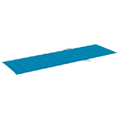 vidaXL divvietīgs sauļošanās zvilnis, zili matrači, impregnēta priede