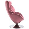 vidaXL grozāms atpūtas krēsls ar spilvenu, rozā samts