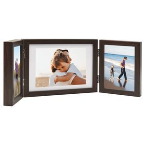 vidaXL 3-daļīgs foto rāmis, kolāža, tum&scaron;i brūns, 28x18 cm+2x(13x18 cm)