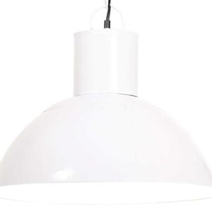 vidaXL griestu lampa, balta, apaļa, 25 W, 48 cm, E27