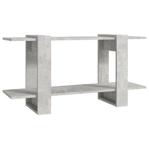 vidaXL grāmatu plaukts, betona pelēks, 100x30x51 cm, inženierijas koks
