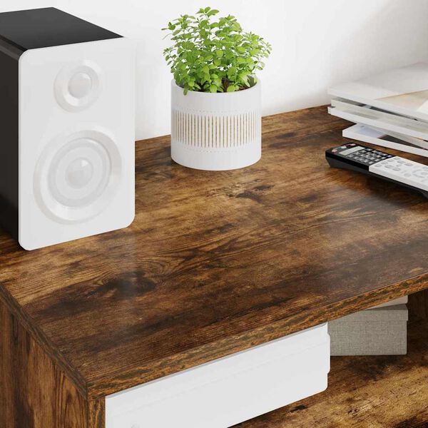 vidaXL Televizora skapī&scaron;a ar atvilktni Dūmaka ozols 100 x 48 x 43 cm