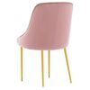 vidaXL virtuves krēsli, 2 gab., rozā samts
