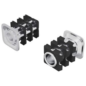 vidaXL Vītne caurules ieliktnis 2 pcs Melns un sudrabains