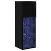 vidaXL Sienā montējams TV skapis 30,5 x 30 x 90 cm Melns ozolkoks