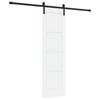 vidaXL Slīdo&scaron;ās durvis 61 x 198,5 cm Inženierijas koks Balta un melna