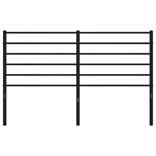 vidaXL gultas galvgalis, metāls, melns, 160 cm