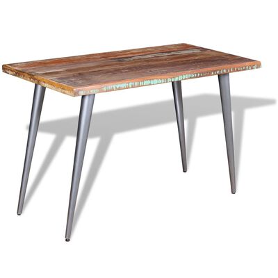 vidaXL virtuves galds, 120x60x76 cm, pārstrādāts masīvkoks