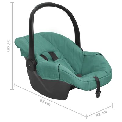 vidaXL bērnu autosēdeklītis, zaļš, 42x65x57 cm