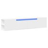 vidaXL TV sienas plaukts ar LED, balts, 180x31x39,5 cm