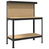 vidaXL Darba galds Melns 114 x 54 x 145 cm Inženierijas koks un metāls