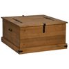 vidaXL Uzglabā&scaron;anas lāde HALDEN 91x91x47 cm Priedes masīvkoka