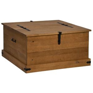 vidaXL Uzglabā&scaron;anas lāde HALDEN 91x91x47 cm Priedes masīvkoka