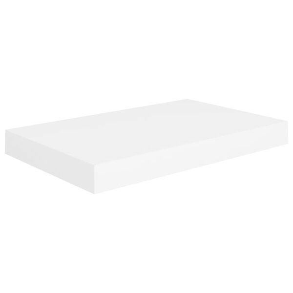 vidaXL sienas plaukti, 2 gab., balti, 40x23x3,8 cm, MDF