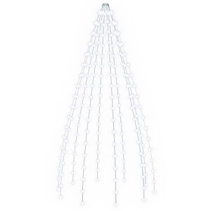 vidaXL Ziemassvētku eglītes lampiņas 180 LED Auksti balta 180 cm