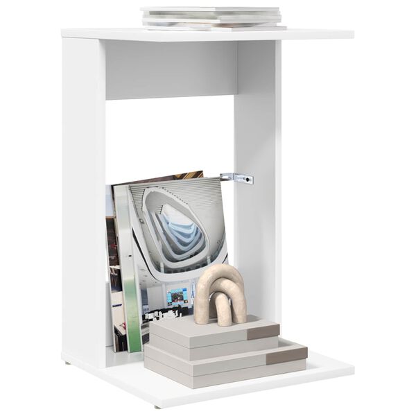 vidaXL Sānu galds Balts 40 x 38 x 62,5 cm Inženierijas koks