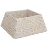 vidaXL Ziemassvētku koka apmale Balts 60 x 60 x 28 cm Ūdens hiacintes